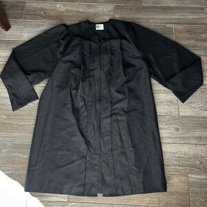 Herff Jones Graduation Masters Gown Black Polyester Youth/Adult Size 5'1" 5'2"